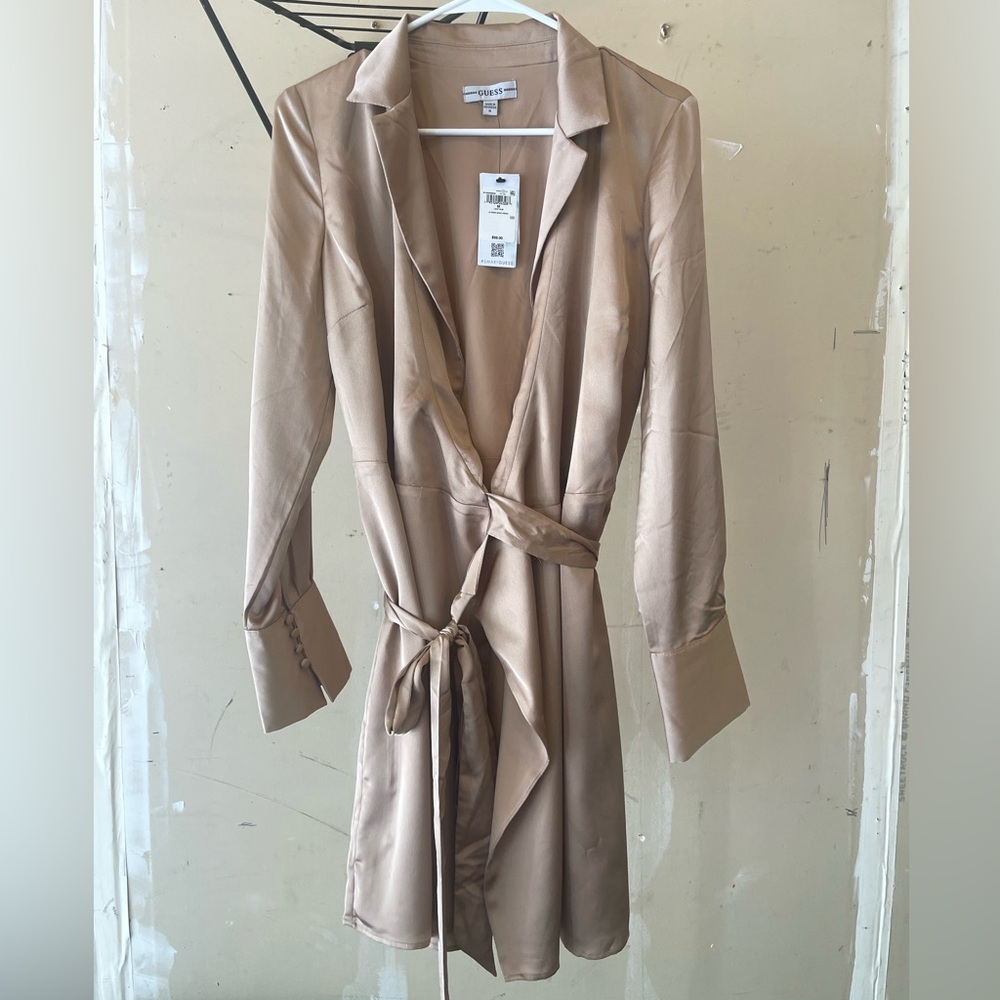 Guess satin wrap dress